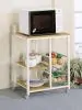 CoasterEveryday 2506 Kelvin - 2-Shelf Mobile Kitchen Cart - Natural Brown And White
