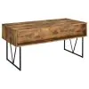 CoasterEveryday 800999 Analiese - 4-Drawer Writing Desk - Rustic Nutmeg
