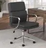 CoasterEssence 801765 Ximena - Upholstered Adjustable Mid Back Office Chair - Black