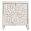 CoasterElevations 953347 Clarkia - Accent Cabinet With Floral Carved Door - White