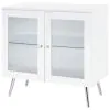 Coaster Fine Furniture 950396 Nieta - 2 Door Engineered Wood Accent Cabinet - White High Gloss