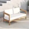 New Classic G5511-22-WHT Wesley - Patio Loveseat With Cushions - White