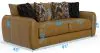 Jackson 240603-1273/16-3073/16 Corvara - Top Grain Italian Leather Match Sofa - Caramel