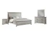 New Classic 00-B3941-34N New Classic 00-B3941-34N Silver Sands - 5/0 Queen 4 Piece Bedroom Set (Bed, Dresser, Mirror, Nightstand) - Gray