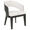 Coaster Fine Furniture 115393 Leandro - Upholstered Dining Arm Chair (Set of 2) - Burnished Black / Cream