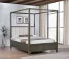 Coaster Fine Furniture 224931QB1 Gran Park - Queen Headboard, Footboard, Front & Back Canopy & Slats, Box 1 of 2 - Dark Cocoa