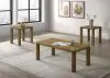 Coaster Fine Furniture 710858-S3 Castlewood - 3 Piece Cocktail Coffee Table Set - Brown Oak