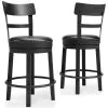 Ashley Furniture D546-624 Ashley Furniture D546-624 Valebeck - UPH Swivel Barstool  - Black