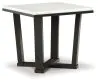 Ashley Furniture T770-2 Fostead - Square End Table - White / Espresso