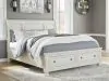 Ashley Furniture B742/31/36/78/76/95/92(2) Ashley Furniture B742/31/36/78/76/95/92(2) Robbinsdale - 7 Pc. - Dresser, Mirror, California King Sleigh Bed With 2 Storage Drawers, 2 Nightstands - Antique White