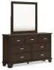 Ashley Furniture B441B1 Covetown - Dresser And Mirror - Dark Brown