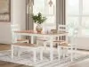 Ashley Furniture D398-325 Ashley Furniture D398-325 Gesthaven - Dining Room Table Set (Set of 6) - Natural / White