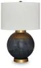 Ashley Furniture L207564 Adara - Metal Table Lamp - Blue / Gold Finish