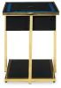 Ashley Furniture A4000681 Rexwell - Accent Table With Speaker - Black / Gold Finish