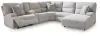Ashley Furniture 93605S1 Ashley Furniture 93605S1 Acklen Place - 6-Piece Power Reclining Sectional With Raf Power Reclining Back Chaise - Pewter
