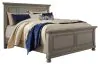 Ashley Furniture B733/31/36/57/54/96/92(2) Ashley Furniture B733/31/36/57/54/96/92(2) Lettner - 7 Pc. - Dresser, Mirror, Queen Panel Bed, 2 Nightstands - Light Gray