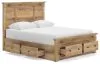 Ashley Furniture PCB1170B11 Ashley Furniture PCB1170B11 Makidern - Queen Panel Storage Bed With 2 Under Bed Storage Units And Storage Footboard - Tan