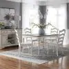 Liberty Furniture 244-CD-5LTS Magnolia Manor - 5 Piece Leg Table Set - Antique White & Weathered Bark