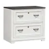 Liberty Furniture 417-HO147 Allyson Park - Bunching Lateral File Cabinet - Wirebrushed White / Charcoal