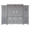 Liberty Furniture 824-ENTW-ECP Heartland - Entertainment Center With Piers - Antique White / Tobacco Tops