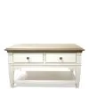 Riverside Furniture 59503 Myra - Small Leg Cocktail Table - Natural / Paperwhite
