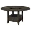 CoasterEssence 115101-S5 Twyla - 5 Piece Round Dining Set - Dark Cocoa And Cream