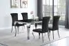 CoasterEssence 105071 Carone - Rectangular Glass Top Dining Table - Black
