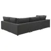 CoasterEssence 551324-SETA Serene - Upholstered 4 Piece Modular Sectional Sofa - Charcoal
