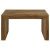 Coaster Fine Furniture 708418 Odilia - Square Solid Wood Coffee Table - Auburn