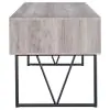 CoasterEveryday 801999 Analiese - 4-Drawer Writing Desk - Gray Driftwood