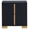 Coaster Fine Furniture 222831Q-S5 Marceline - 5 Piece Queen Bedroom Set - Black