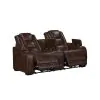 New Classic U5483-25P2-BRN Chester - Reclining Console Loveseat With Power Headrest & Footrest - Brown