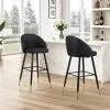 New Classic SAF199-BS-BLK Oliver - Vegan Leather Bar Chair (Set of 2) - Black