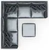 Jackson Furniture Industries 2245/36/31/59/37/12-23 Remington - 5 Piece Modular Sectional And 1 Included Cocktail Ottoman - Slate