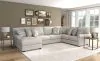 Jackson Furniture Industries 3345/75/30/72-26 Jackson Furniture Industries 3345/75/30/72-26 Livingston - 3 Piece Sectional With Comfort Coil Seating And 9 Included Accent Pillows (LSF Chaise) - Linen