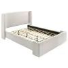 Coaster Fine Furniture 310078KE Alamosa - Boucle Upholstered Eastern King Wingback Platform Bed - White