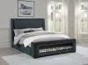 Coaster Fine Furniture 305821KW Preston - Upholstered California King Audio Flame Visualizer Bed - Blue