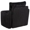 Coaster Fine Furniture 902542 Sarco - Corduroy Upholstered Swivel Accent Arm Chair - Black
