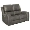 Coaster Fine Furniture 603431PPP-S2 Brickston - 2 Piece Triple Power Reclining Sofa Set - Charcoal