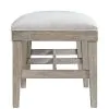 Riverside Furniture 79255 Bennett - Upholstered Dining Bench - Frosted Gray