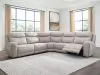 Benchcraft® U13300S4 Gravier - 5-Piece Power Reclining Sectional - Gray