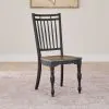 Liberty Furniture 244B-C4000S Liberty Furniture 244B-C4000S Magnolia Manor - Spindle Back Side Chair - Weathered Bark & Antique Black