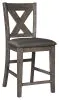 Ashley Furniture D388-124 Caitbrook - Upholstered Barstool (Set of 2) - Gray