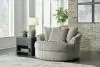 Ashley Furniture 2110521 Lindyn - Oversized Swivel Accent Chair - Fog