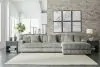 Ashley Furniture 21105S9 Ashley Furniture 21105S9 Lindyn - 3-Piece Sectional With Raf Corner Chaise - Fog