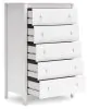 Ashley Furniture EB1810-245 Hallityn - Five Drawer Chest - White