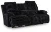 Ashley Furniture PC4280599 Rhine Falls - Reclining Power Sofa With Drop Down Table - Onyx