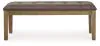 Ashley Furniture PCD592-00 Urbinforte - Large Upholstered Dining Room Bench - Light Brown