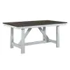Liberty Furniture 139WH-CD-O5TRS Liberty Furniture 139WH-CD-O5TRS Farmhouse - 5 Piece Trestle Table Set - Two Tone White / Wood Tone