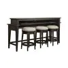 Liberty Furniture 792-OT-4PCS Mill Creek - 4 Piece Console Set (Bar Console & 3 Stools) - Peppercorn